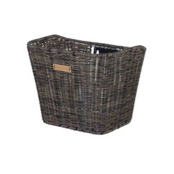 basil bremen rattan look fm - fietsmand - voorop - donkerbruin